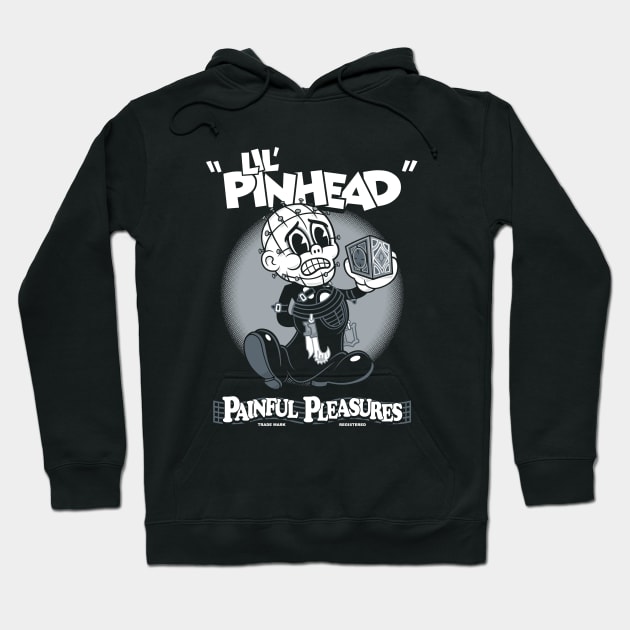 Lil Pinhead - Creepy Cute Vintage Cartoon Horror - Rubberhose Hoodie by Nemons